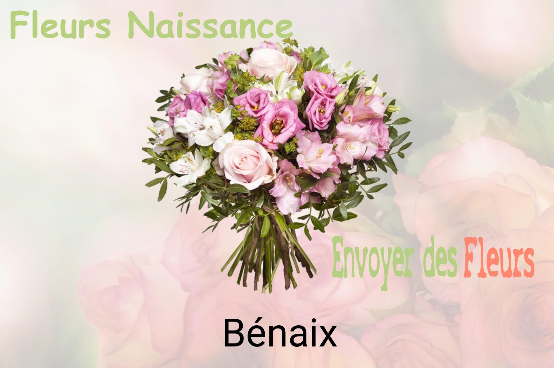 Bouquet de fleurs de naissance livré à Bénaix